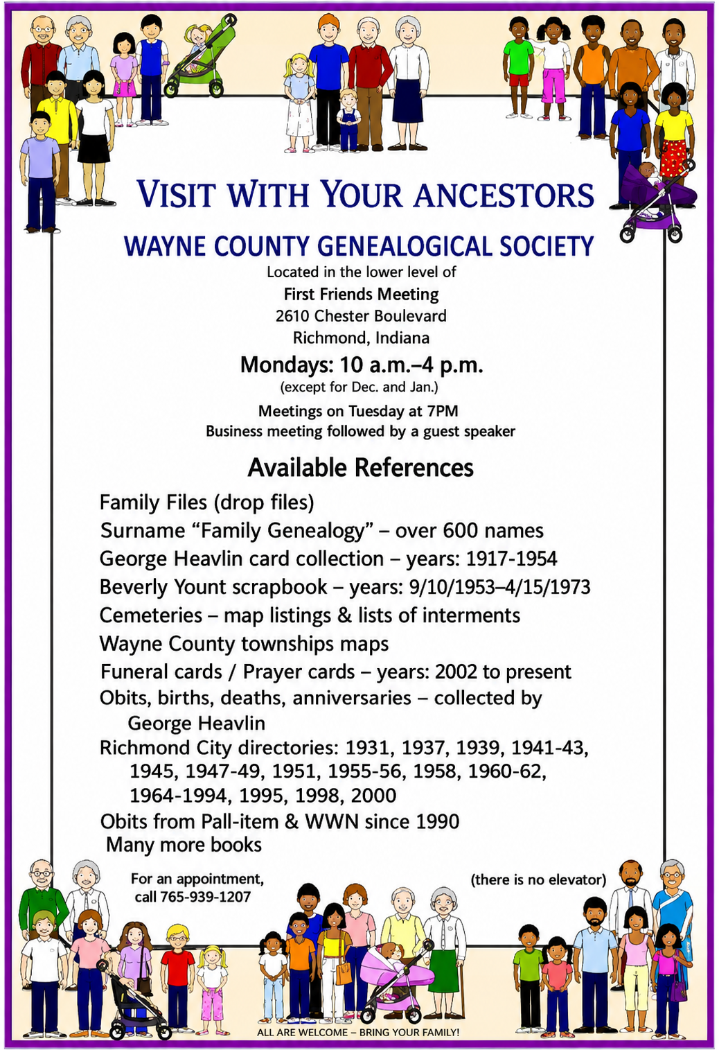 Visit With Your Ancestors flyer